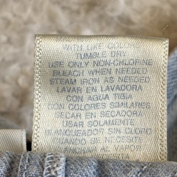 Y2K Little Arizona Jean Co Size 12 Month Overalls Shorts Light Wash Blue Denim - Picture 10 of 10